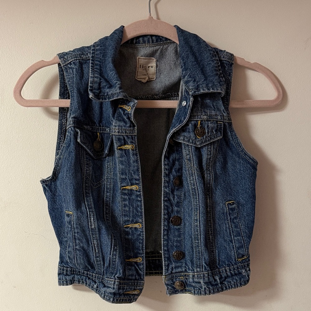 Used Blue Denim Vest